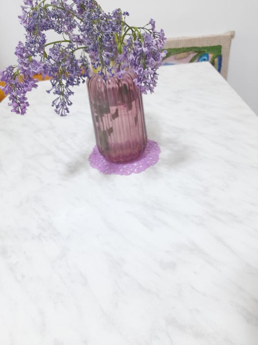 Стол 4 стула белый мрамор