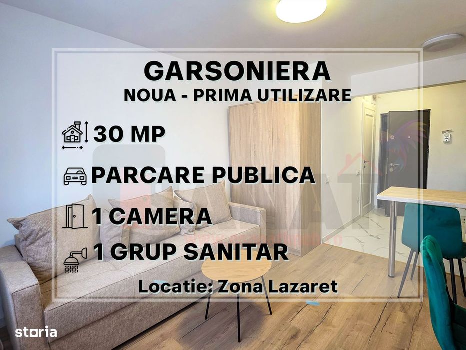 RO/EN Garsoniera noua de inchiriat, Lazaret, mobilata & utilata |VIDEO