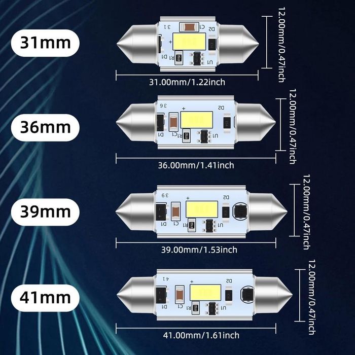 комплект диодни led крушки 2броя , за интериор,осветление номер ...