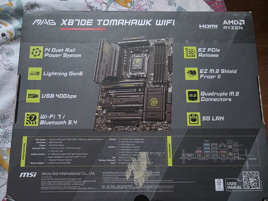 Placă de bază MSI MAG X870E TOMAHAWK WIFI –  Socket AM5
