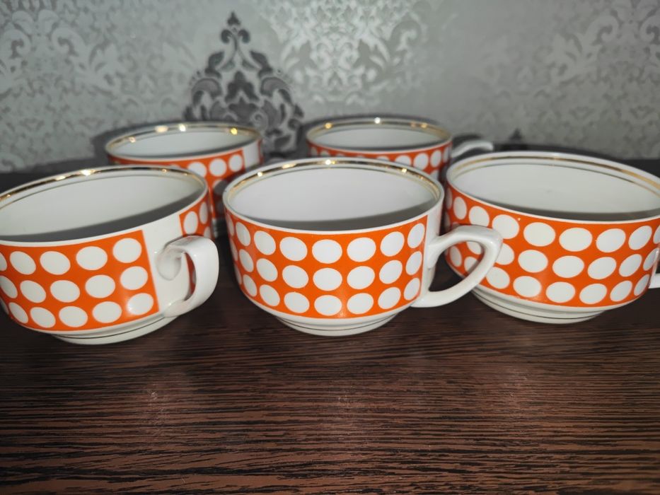 Кружечки фарфор 5 штук Рига