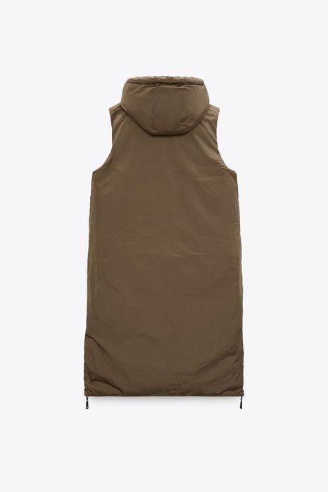 Двулицев елек с качулка Зара