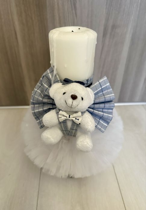 Lumânare botez băieței, Anne Bebe, folosită puțin