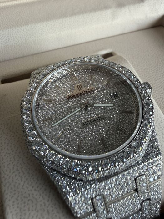 Ceas Iced Out AP Cu Diamante VVS1 Lab Moissanite Bussdown 41MM