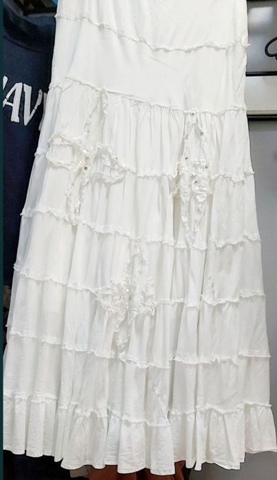 2 Белые Летние Юбки 44р х/б