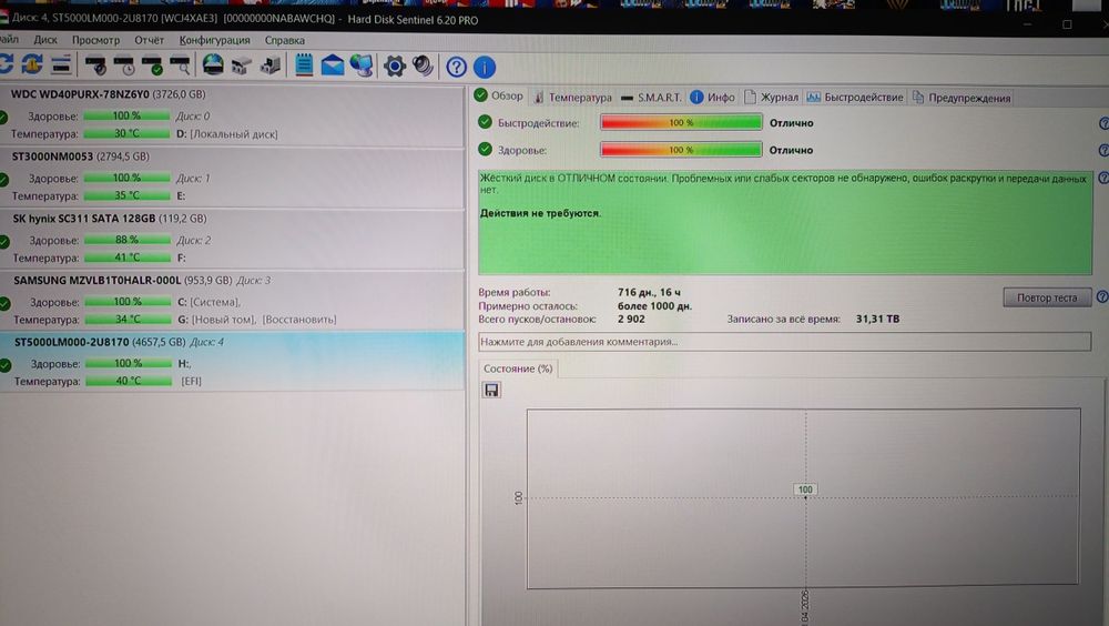 HDD Seagete 5tb внешний в идеальном состоянии