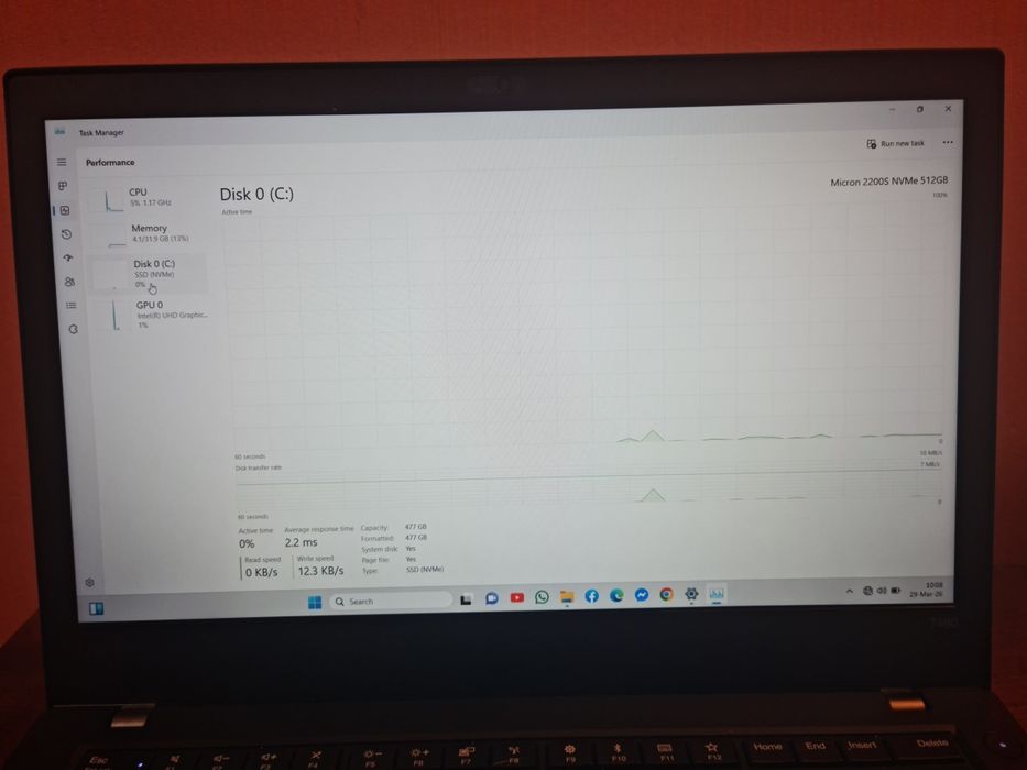 Lenovo ThinkPad T480 Intel I5 vpro 500GB  32GB RAM  stare FOARTE BUNA