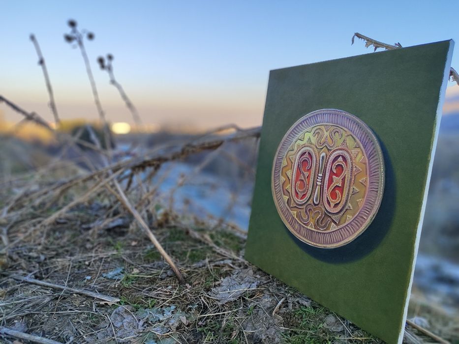 Картина "Құдағи жүзік" холст, масло.