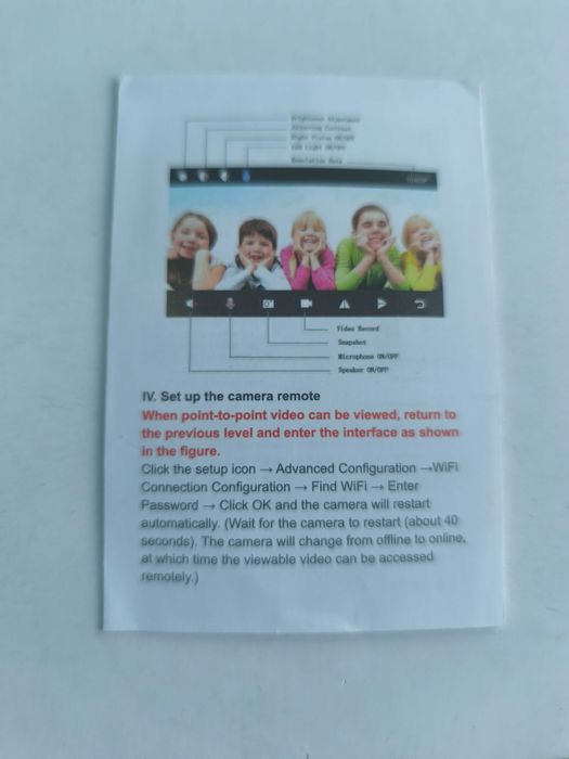 Ceas de noptiera cu camera wifi si aplicatie mobila