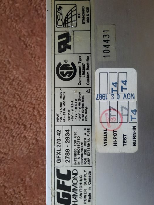 Sursa folosita la testare pe 24 V