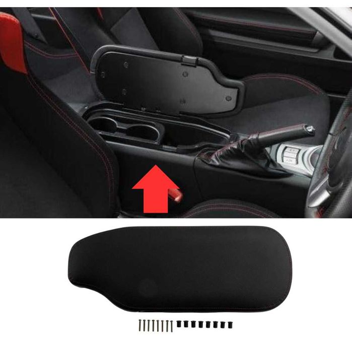 Подлакътник за Toyota GT86 Subaru BRZ Черен Кожа