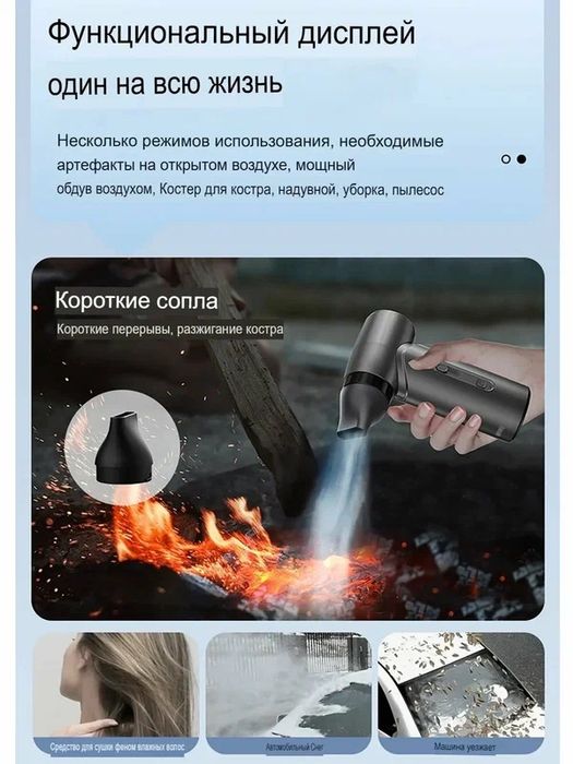 WiWU FS015 5 в 1 — портативный турбовентилятор и пылесос, 4000 мАч