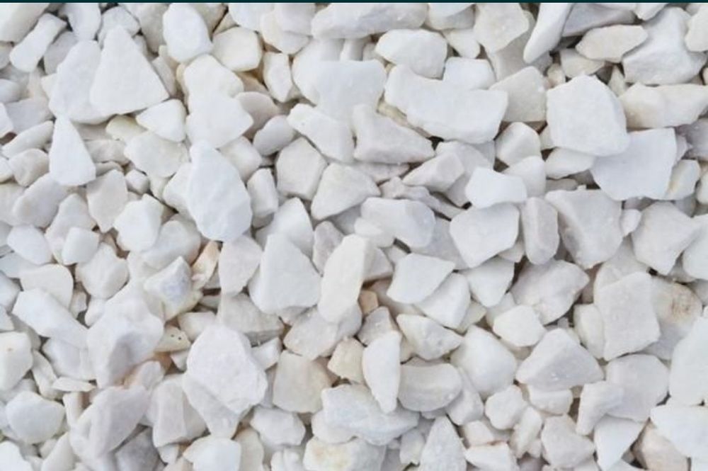 Мраморный камень/крошка белая, размер 10-20мм