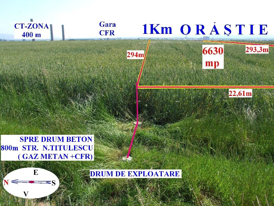 teren Orăștie C.T.Zona, spre Pricaz