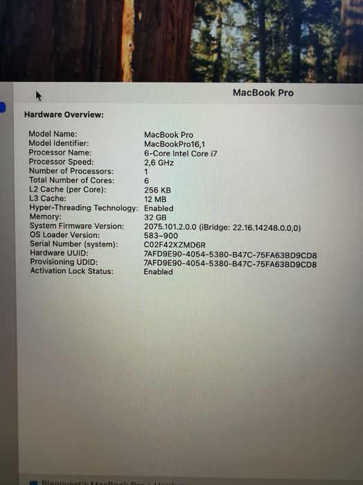 Macbook Pro 16 2019 - Intel i7 - 32GB - 512 SSD - AMD Pro 5300M