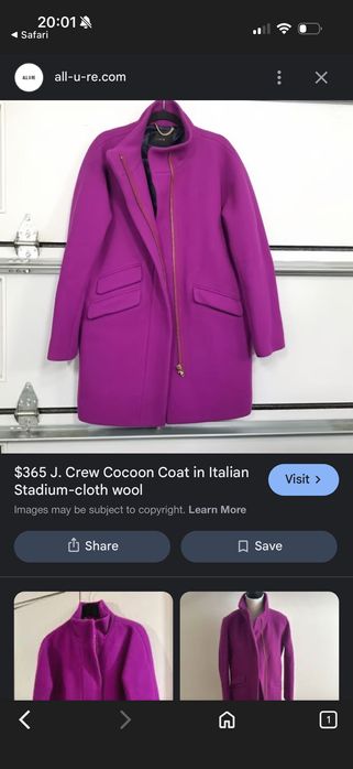 Палто от вълна J. Crew, размер S