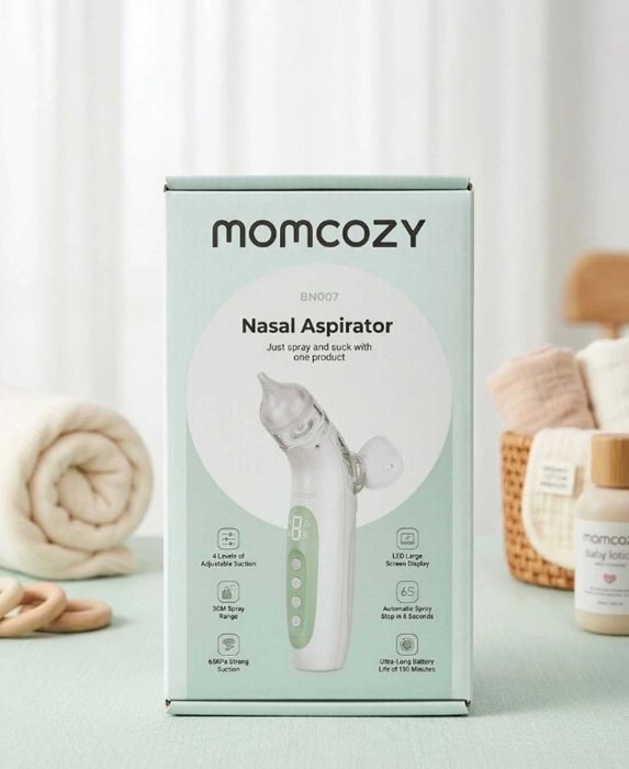 Чисто нов 2-в-1 електрически бебешки аспиратор за нос Momcozy BN07