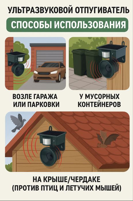 Ультрозвуковой отпугиватель птиц и животных