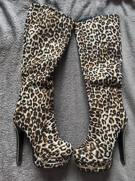 Cizme lung pentru dama leopard
