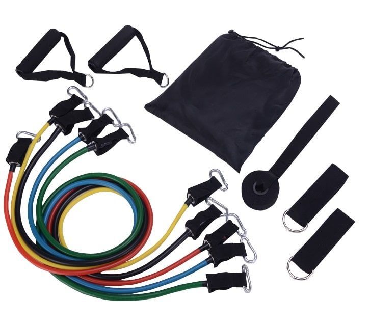 Ластици за Тренировка, Пълен комплект от 11 части - До 68 кг, TPE