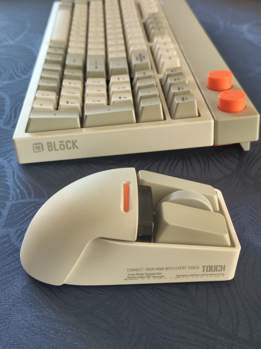 Kit Tastatura Mecanica Wireless Bluetooth Lofree Block + Touch Mouse