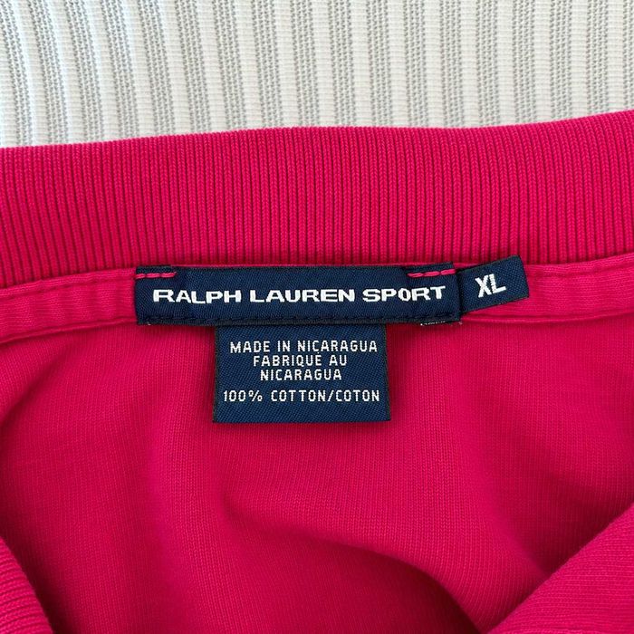 Tricou Polo Ralph Lauren Sport din 100% bumbac, roz fucsia, logo brodat – Mărimea XL