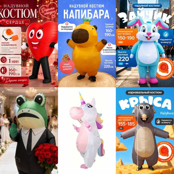 Надувные костюмы на праздник