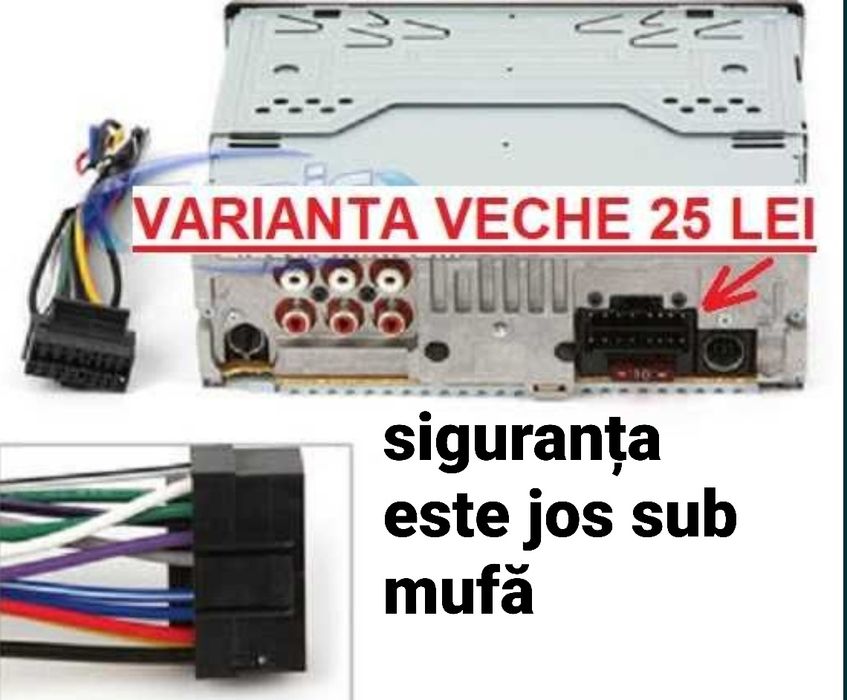 Adaptor mufa SONY Euro Iso CD auto generatie veche si noua cu/fara USB