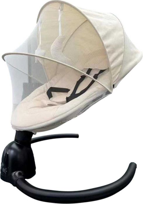 Електрически шезлонг за бебета, Bluetooth музика, бежов, до 10 кг