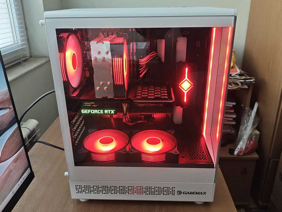 Геймърски компютър, 3060Ti, Intel 12100, 1tb hdd, 500gb nvme, 16gb Ram