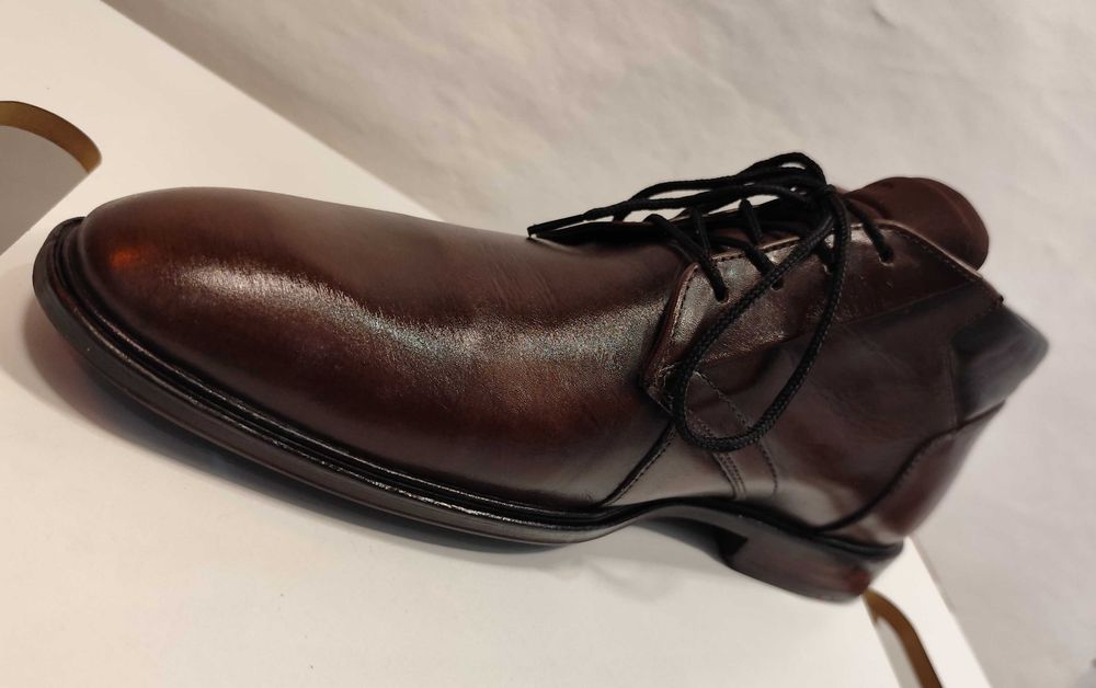 Ghete lace-up premium 43 43.5 LLOYD piele naturala moale maro