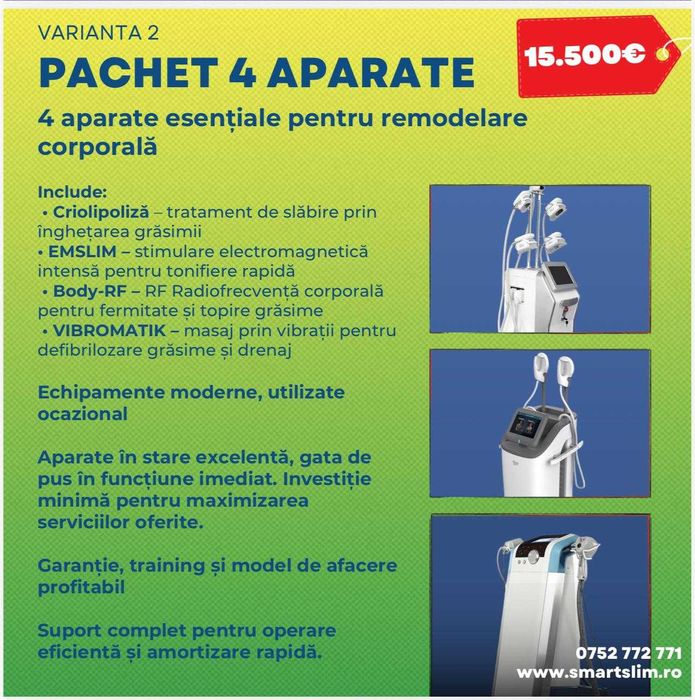 Afacere estetică la cheie Sibiu / aparate criolipoliză și remodelare