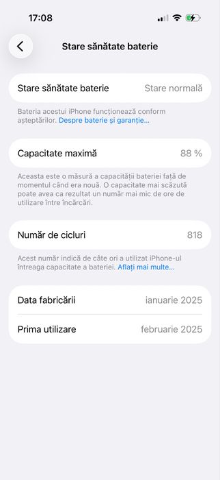 Vand iphone 16 pro 256GB impecabil