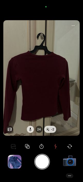 Лонгслив бордовый