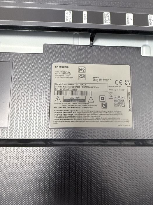 Placa baza si sursa Samsung 189cm,UE75CU7172UXXH,S/N : 0KXD3HBX102259J