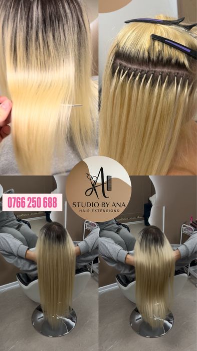 Aplic extensii din par natural , nanoring, banda , microring etc