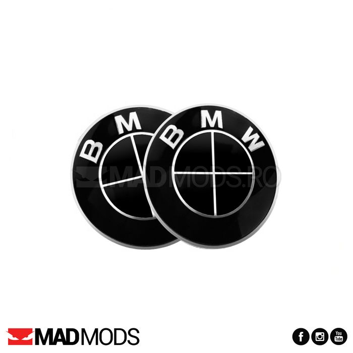 Set 2 buc emblema cheie BMW aluminiu seria 1 2 3 4 5 6 7 8 X i