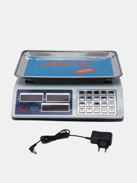 Электронные весы торговые AOTE 777 для магазина, настольные, до 40 кг