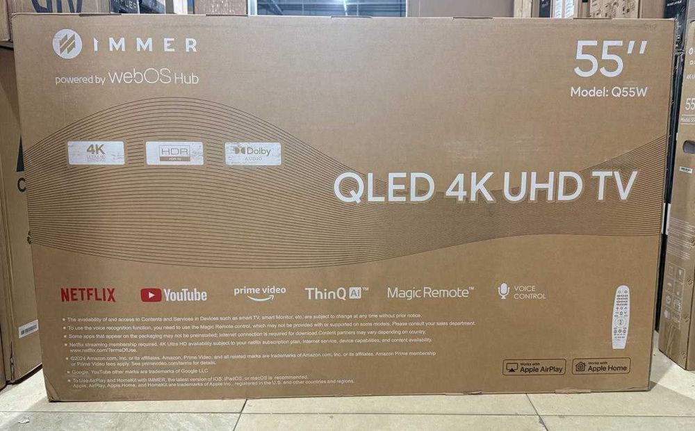 Телевизор Immer 4K Google TV Qled Со склада имеется доставка по городу