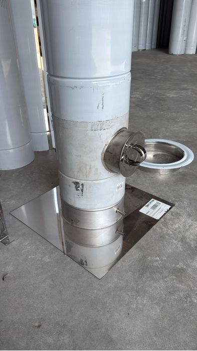 Horn cos de inox dublu izolat cu baza la sol. 8mm tabla