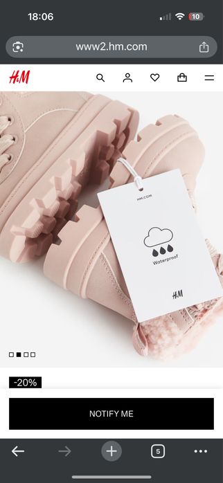 Ghete iarna, marimea 24, H&M