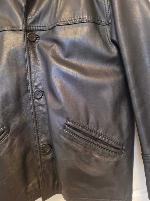 Мъжко кожено яке от естествена кожа - 98лв. Черно, размер L.