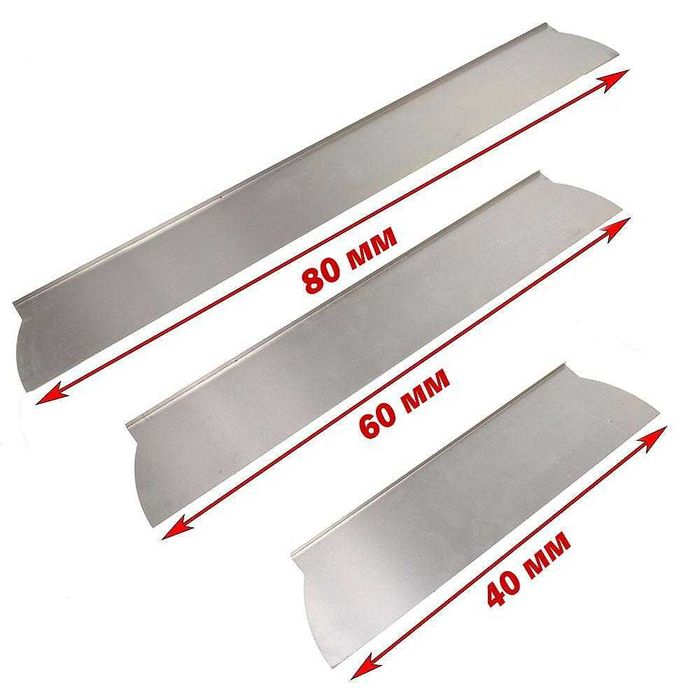 К-т ножове за шпакловане 40-80 см, сменяеми остриета, 8 части, в куфар