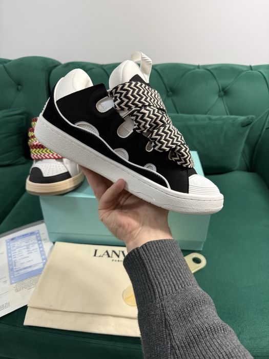 Adidasi Lanvin Curb Lace-Up piele naturala Full Box colectie noua