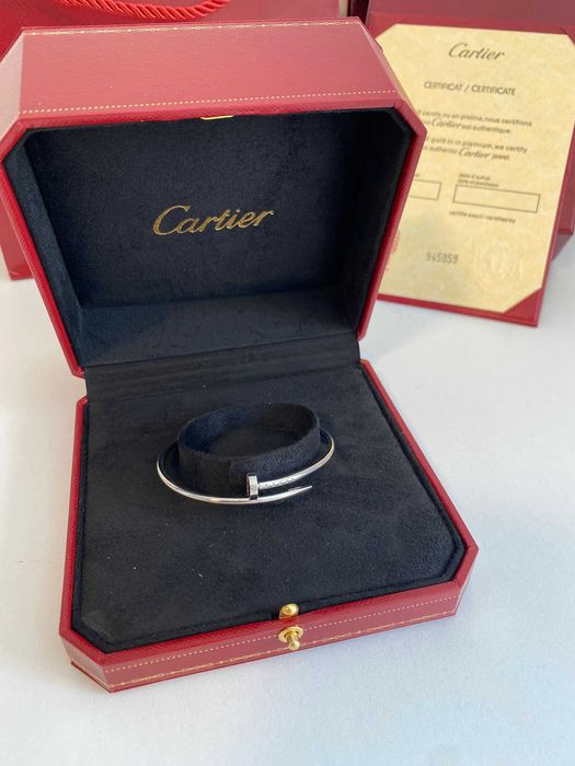 Brățară Cartier Juste un Clou Small 16 Aur Alb 24K cu cutie