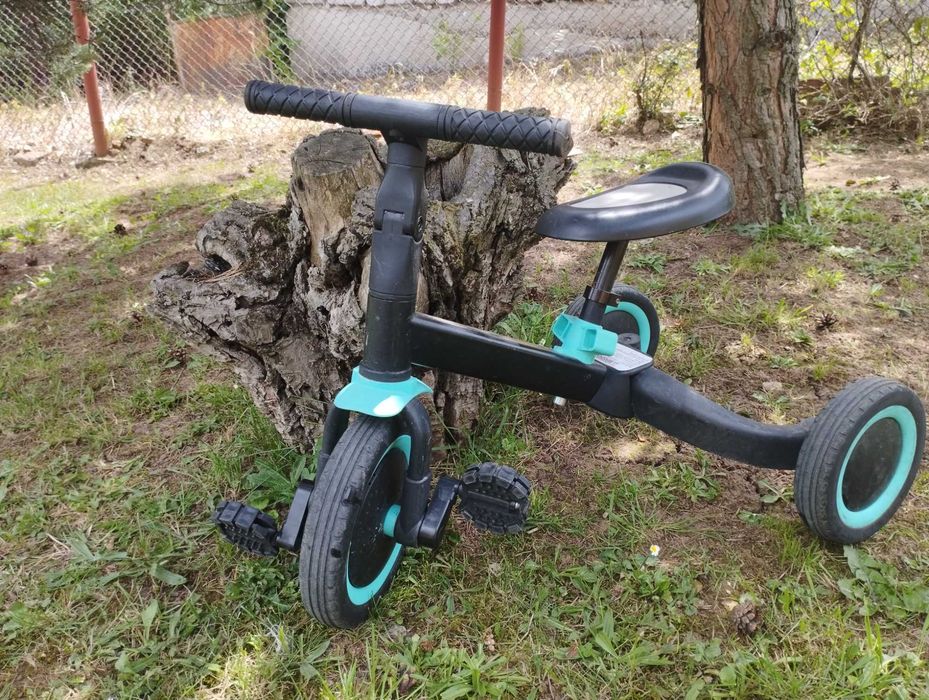 Колело 3 в 1 черно/зелено