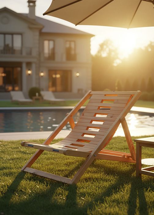 Кресло-шезлонг деревянный