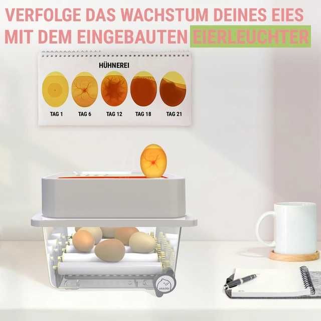 Автоматичен инкубатор 12 яйца Okköbi OBI-12