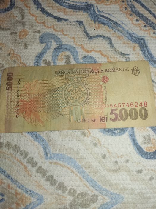 Bancnota 5000 lei Lucian Blaga1895