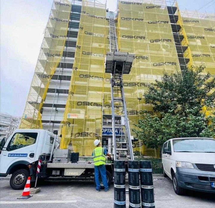 Lift exterior de închiriat 36M cu manipulatori, mobilă, construcții